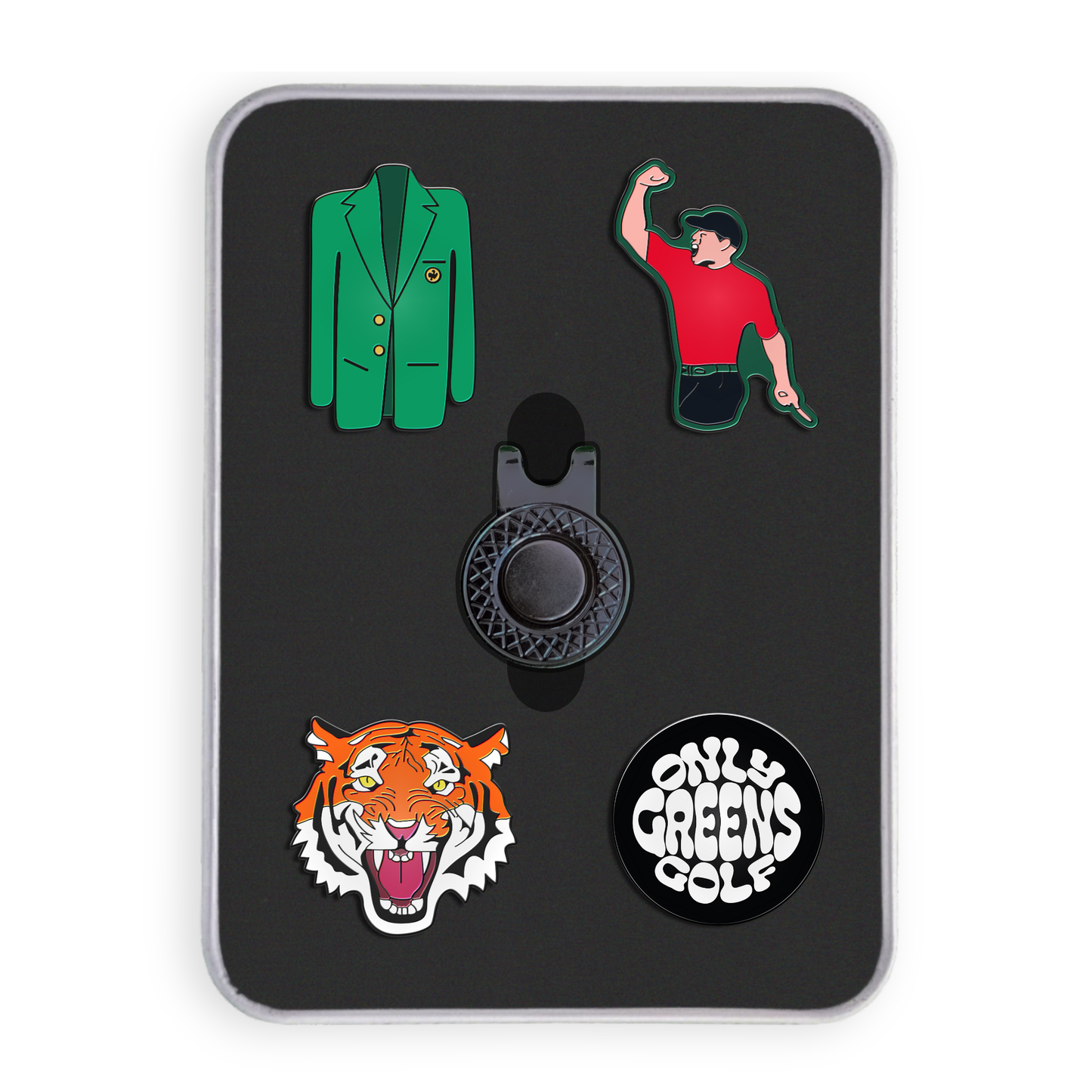 Golf Ball Marker Gift Set - Tiger Full