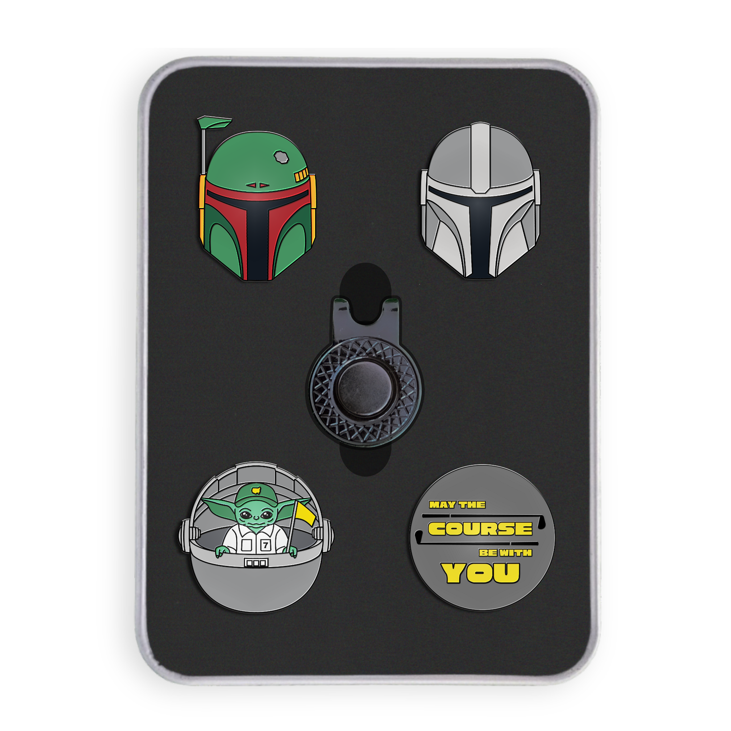 Golf Ball Marker Gift Set - Boba/Mando - May the Course Be With You