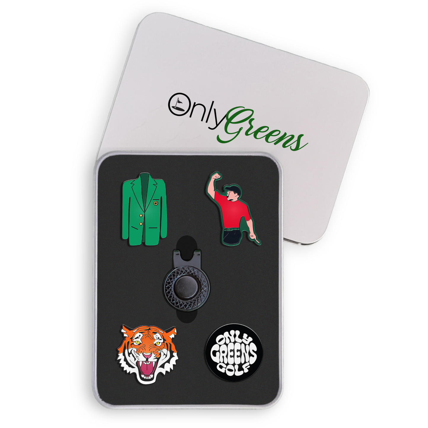 Golf Ball Marker Gift Set - Tiger Full