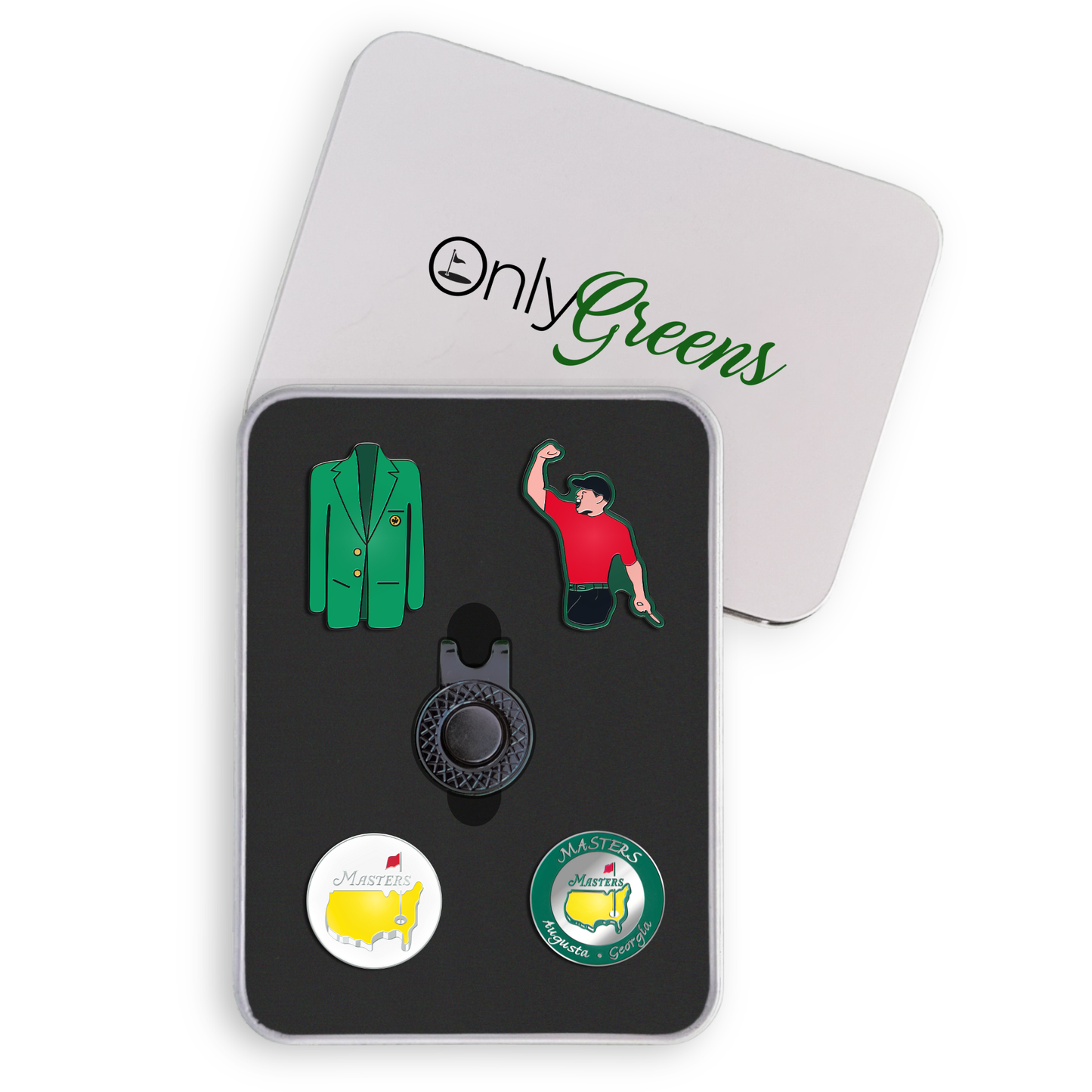 Golf Ball Marker Gift Set - Masters Augusta - Tiger