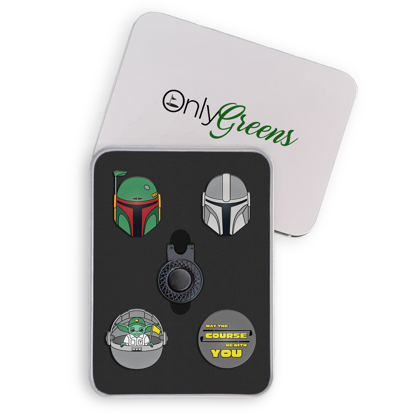 Golf Ball Marker Gift Set - Boba/Mando - May the Course Be With You