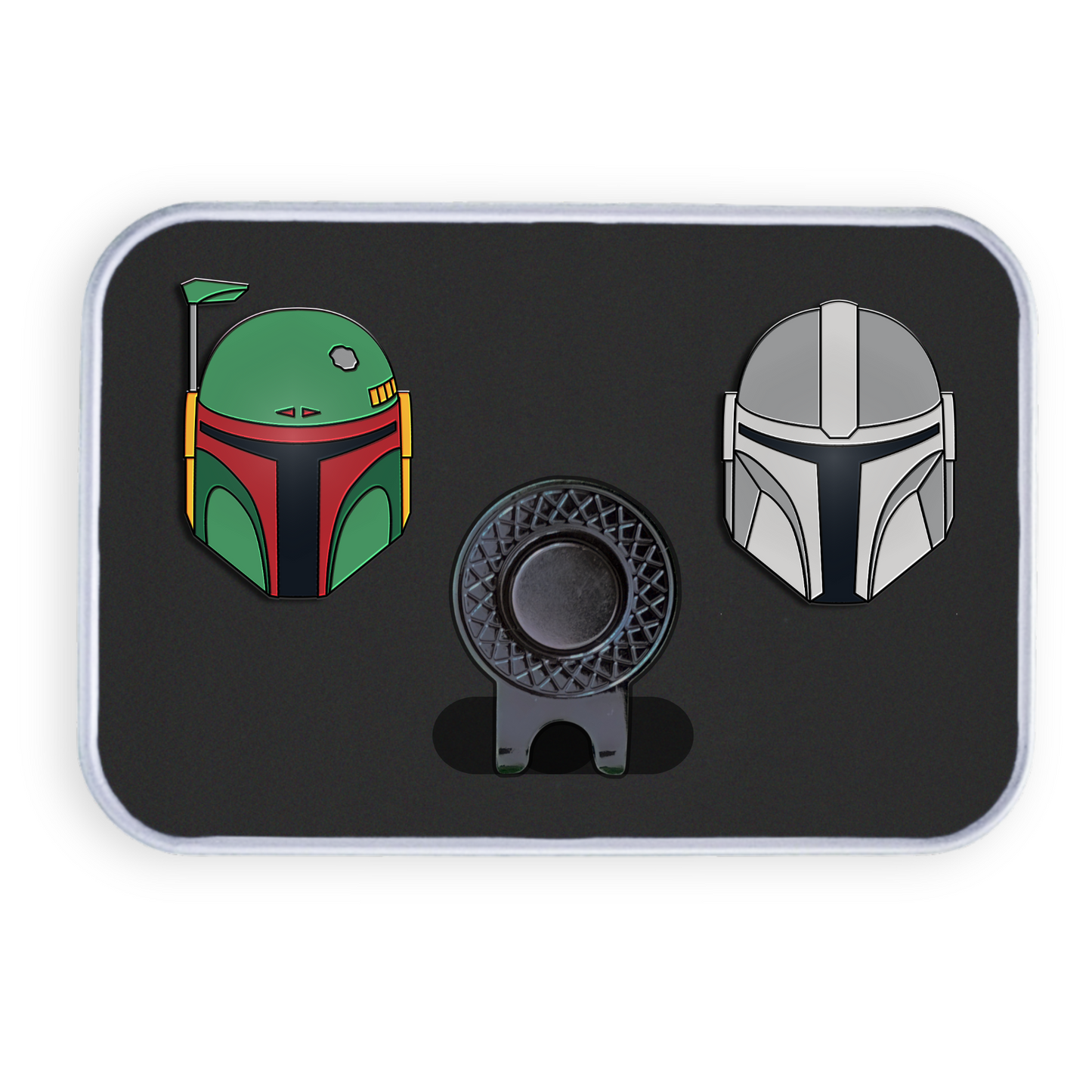Golf Ball Marker Gift Set - Boba/Mando Helmets
