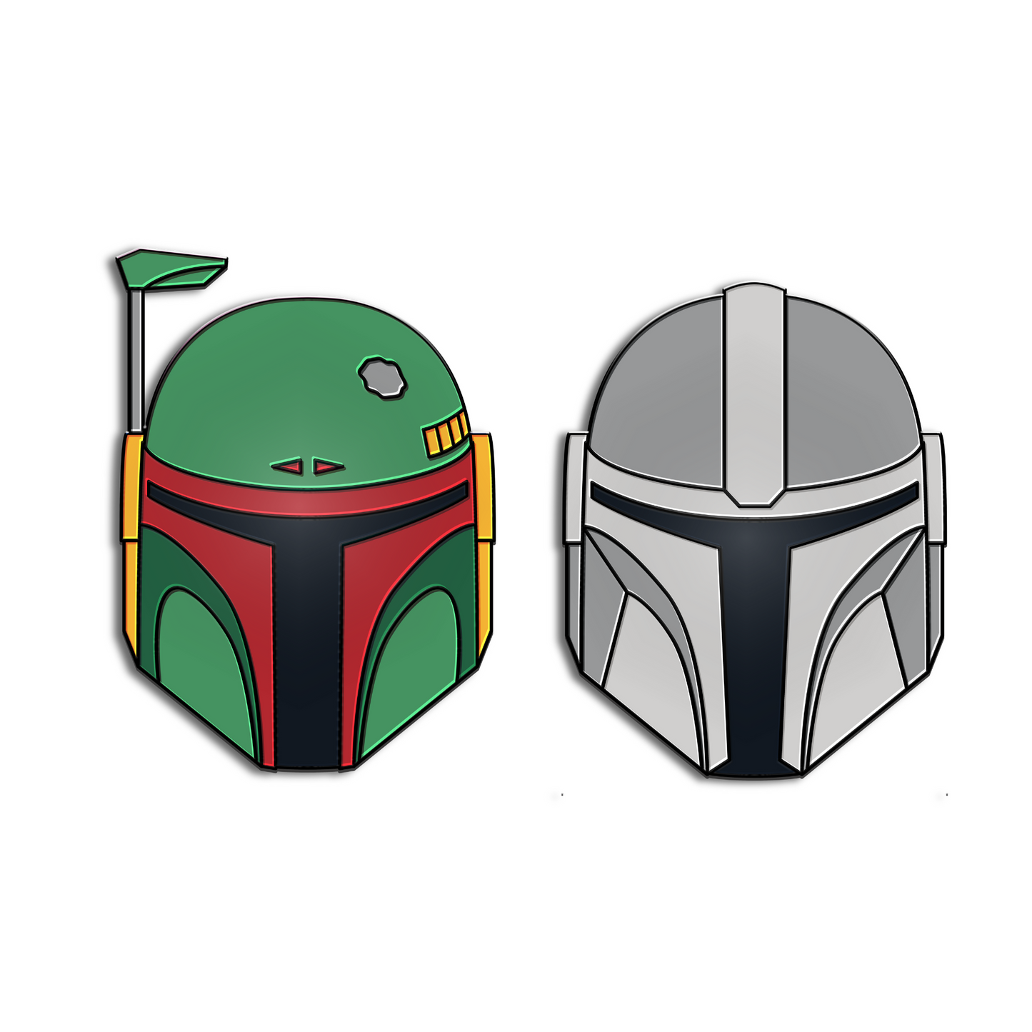 Golf Ball Marker Gift Set - Boba/Mando Helmets