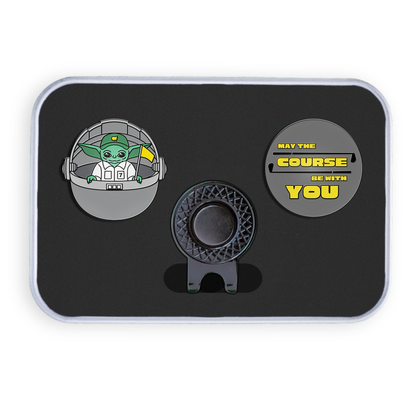 Golf Ball Marker Gift Set - May The Course Be With You!
