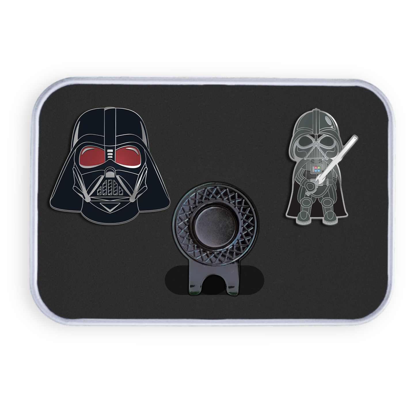 Golf Ball Marker Gift Set - Darth Chrome
