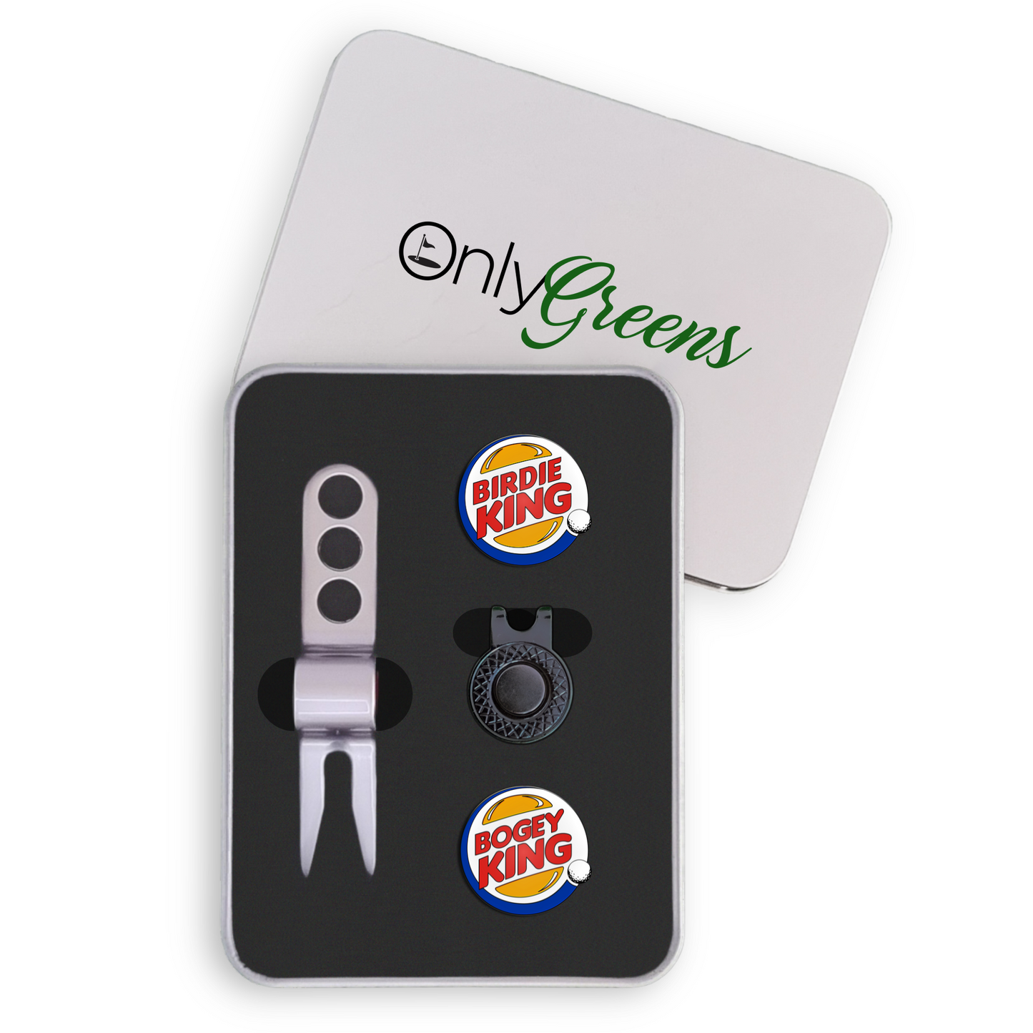 Golf Ball Marker Set - Bogey/Birdie King