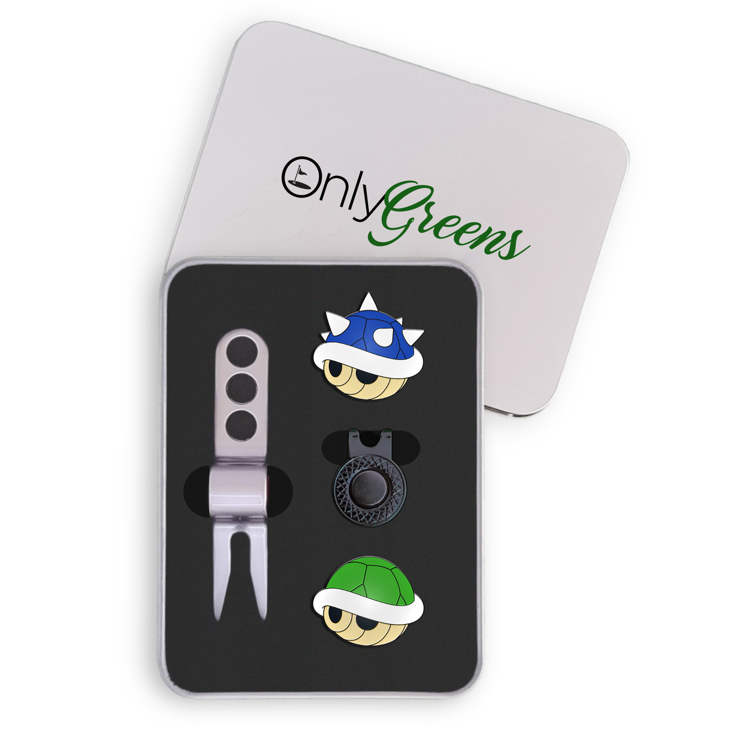 Golf Ball Marker Gift Set - Shell Set Green