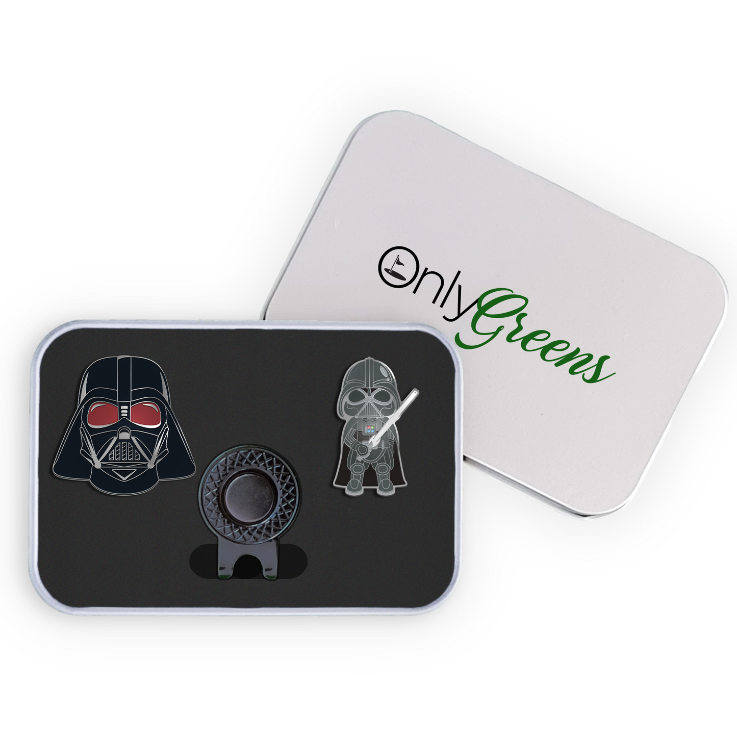 Golf Ball Marker Gift Set - Darth Chrome