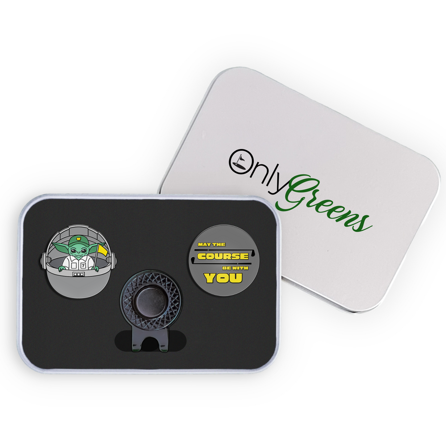 Golf Ball Marker Gift Set - May The Course Be With You!