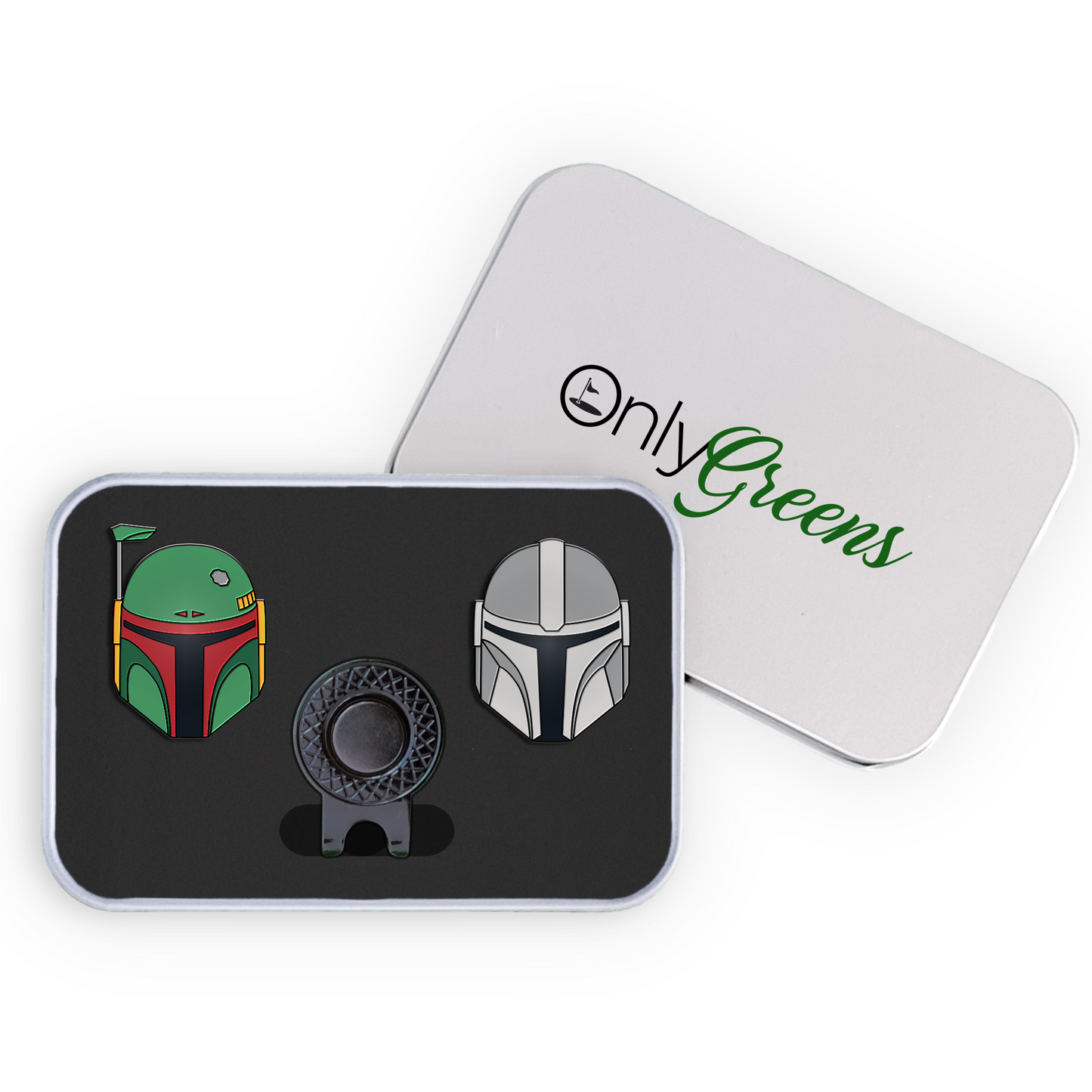 Golf Ball Marker Gift Set - Boba/Mando Helmets