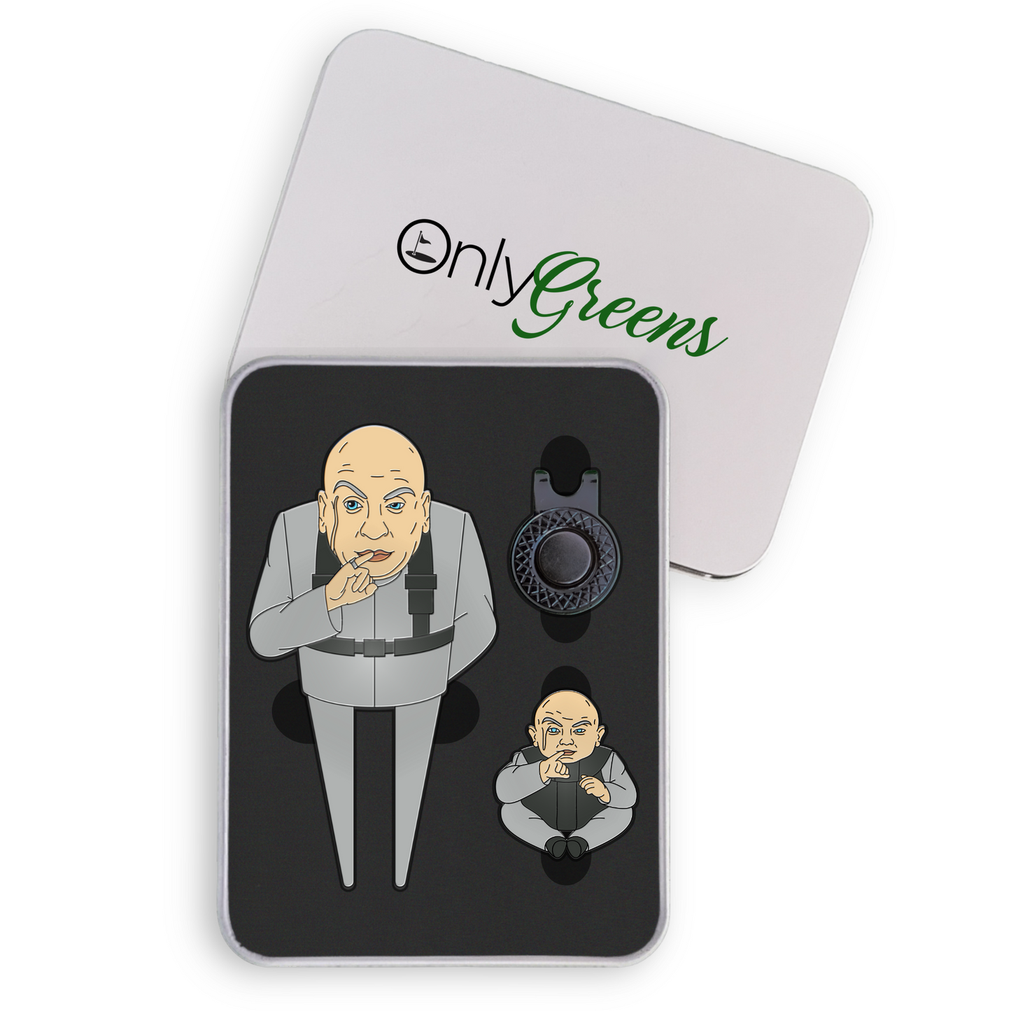 Divot/Pitch Repair Tool and Ball Marker Set - Dr. Evil & Clone Caddy