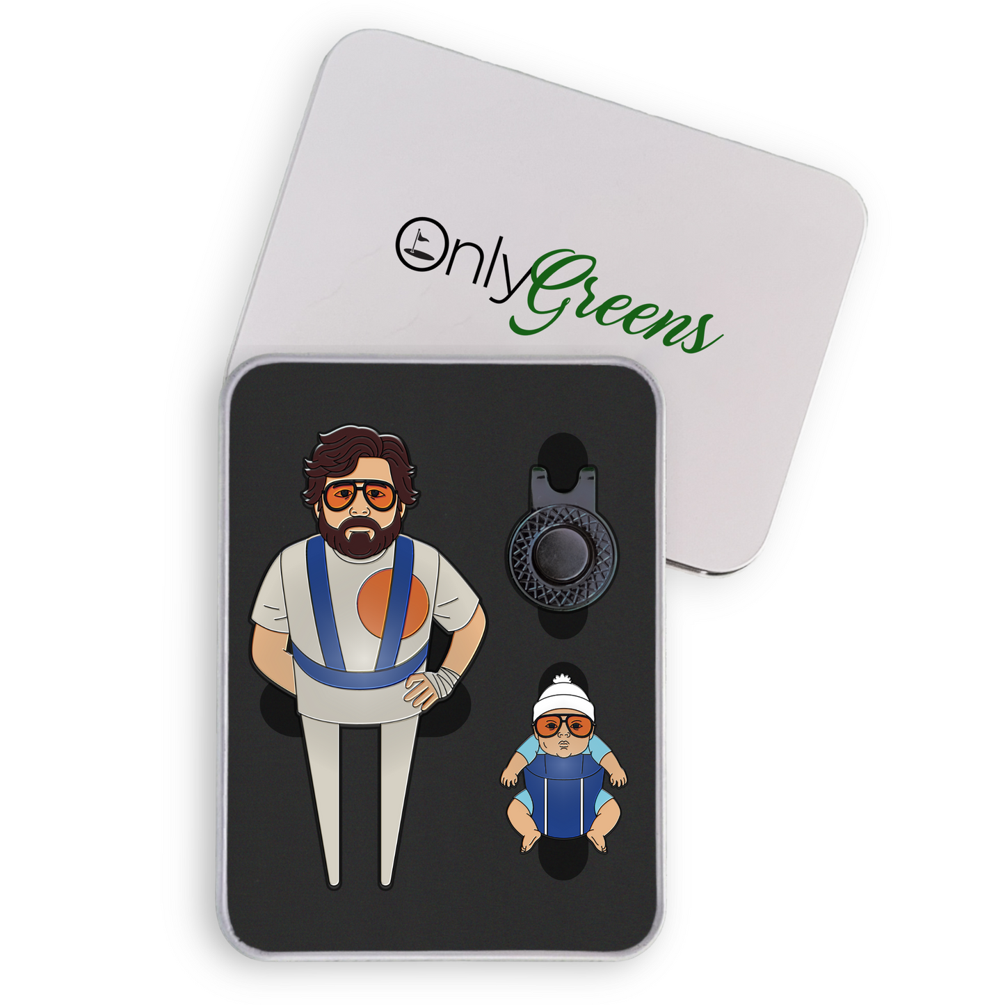 Divot/Pitch Repair Tool and Ball Marker Set - Alan & Baby Carlos