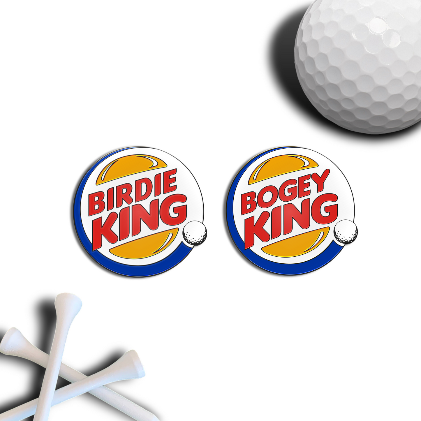 Golf Ball Marker Set - Bogey/Birdie King