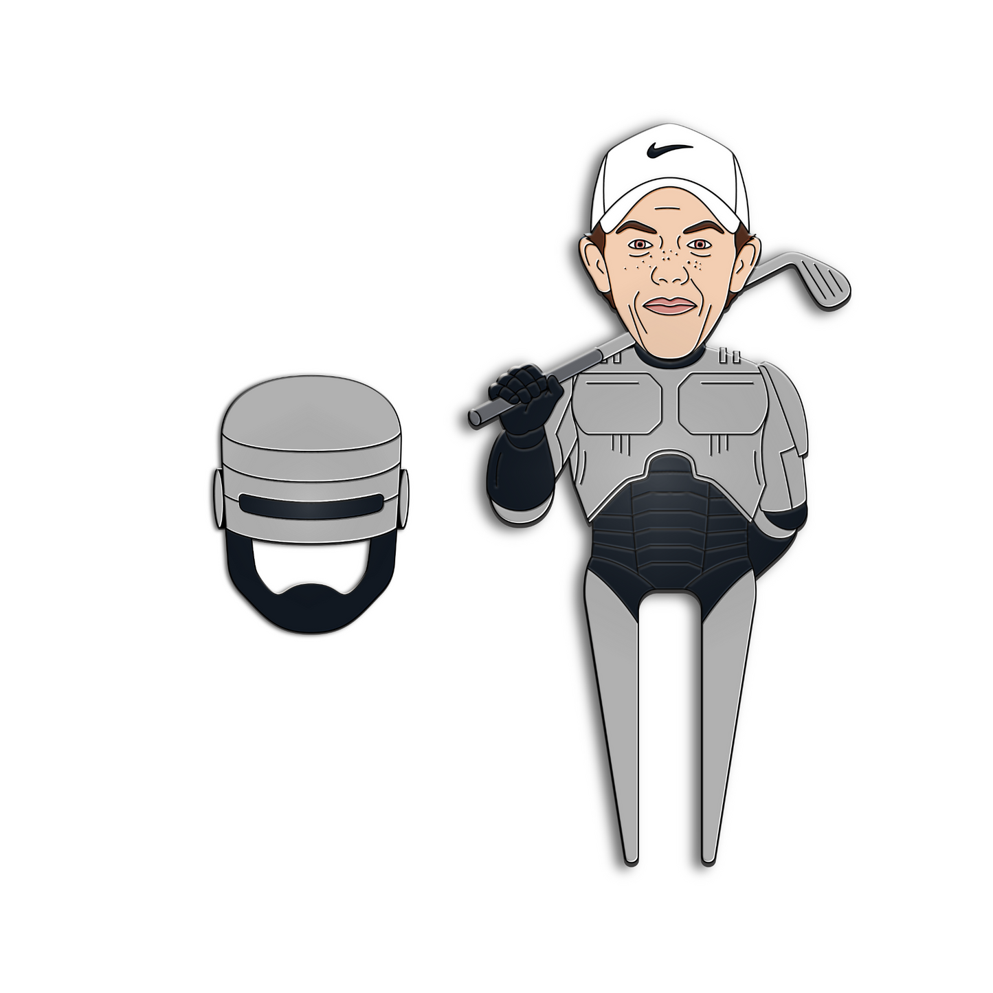 Divot/Pitch Repair Tool and Ball Marker Set - Robo-Rory
