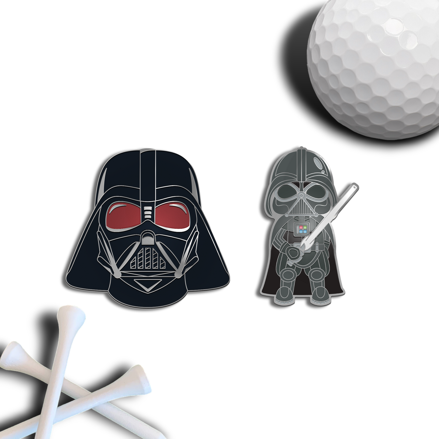 Golf Ball Marker Gift Set - Darth Chrome