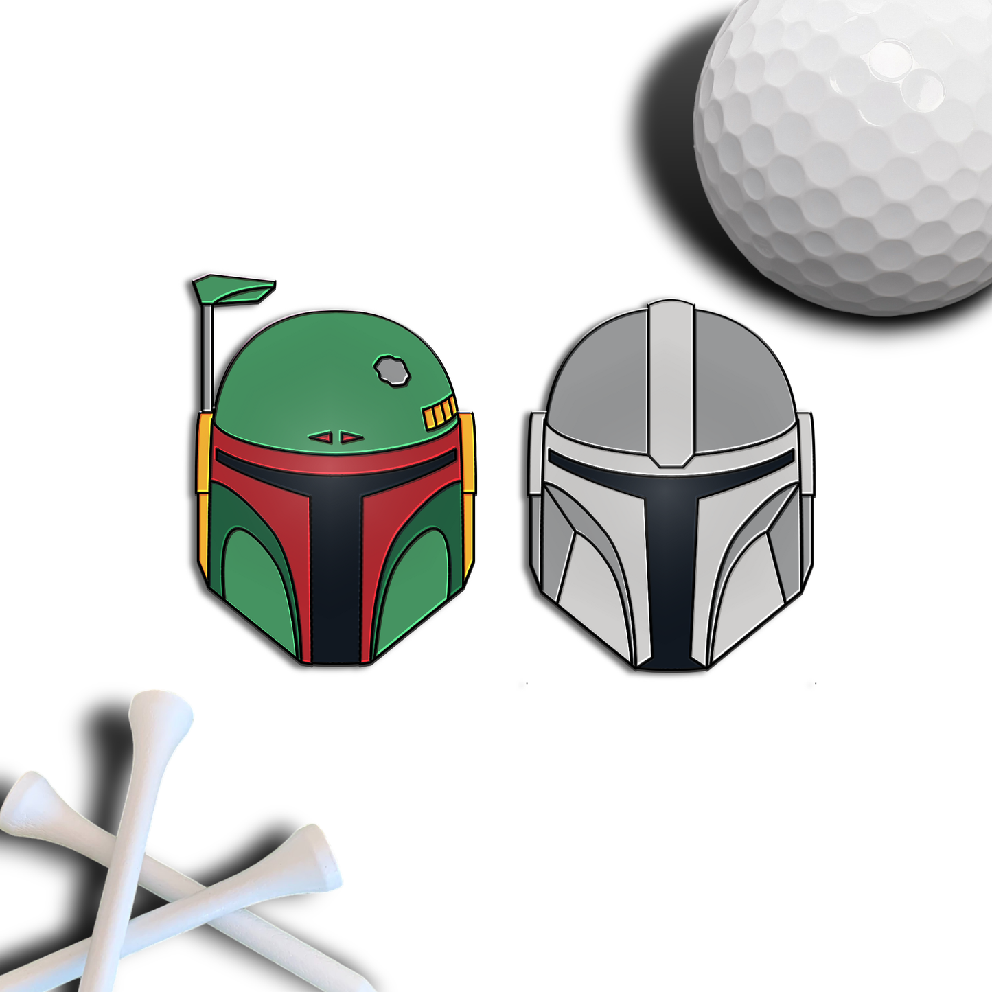 Golf Ball Marker Gift Set - Boba/Mando - May the Course Be With You