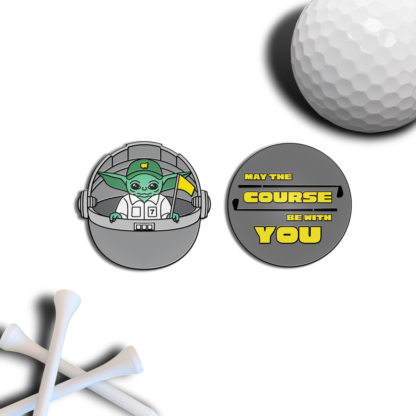 Golf Ball Marker Gift Set - Boba/Mando - May the Course Be With You