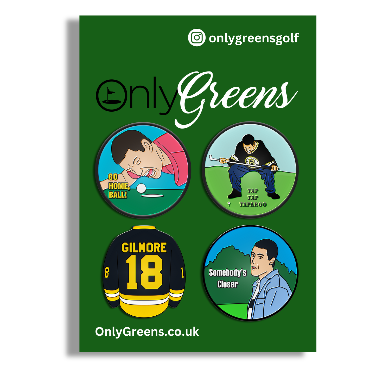 Golf Ball Marker Gift Set - Happy Gilmore Full