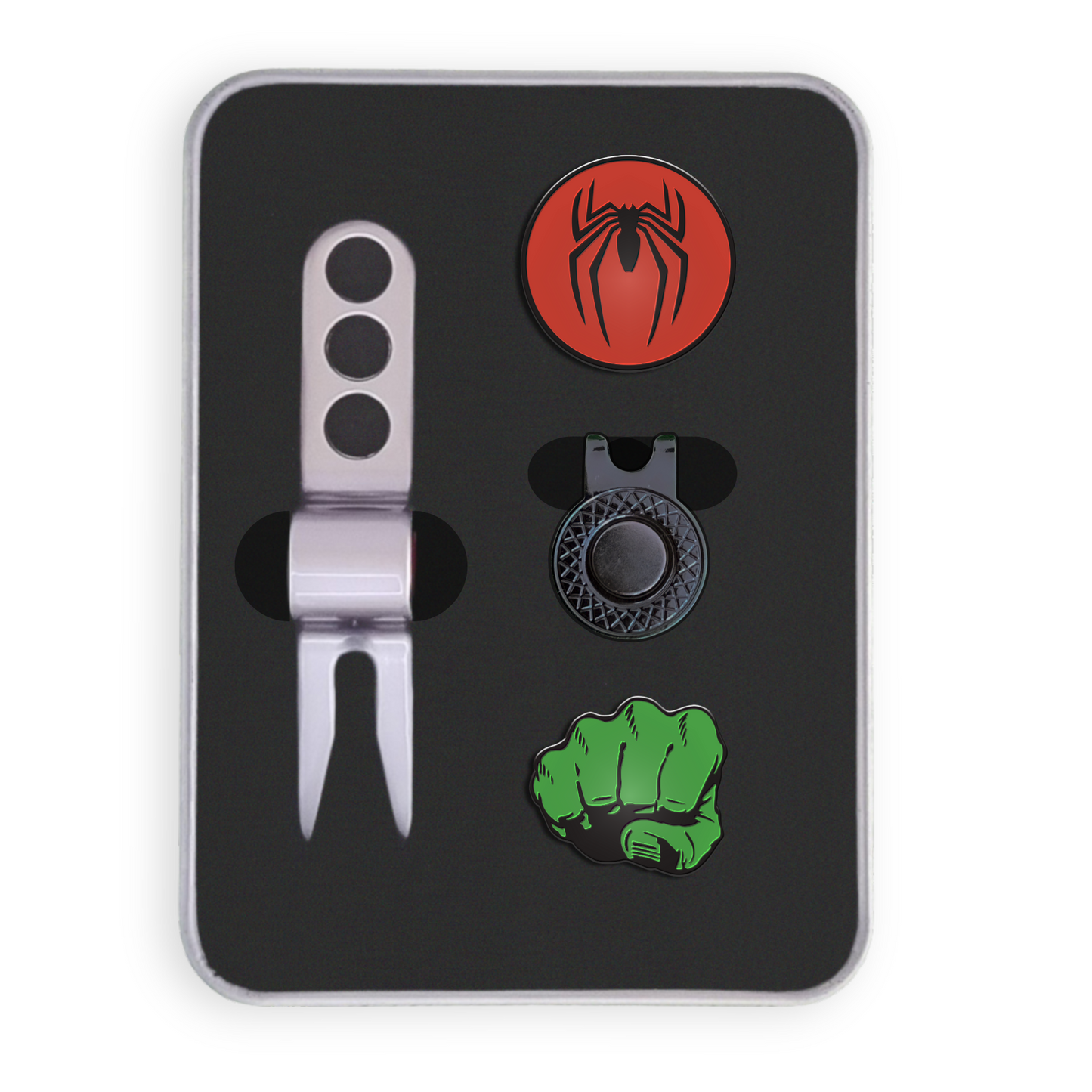 Golf Ball Marker Gift Set - Spider Hulk
