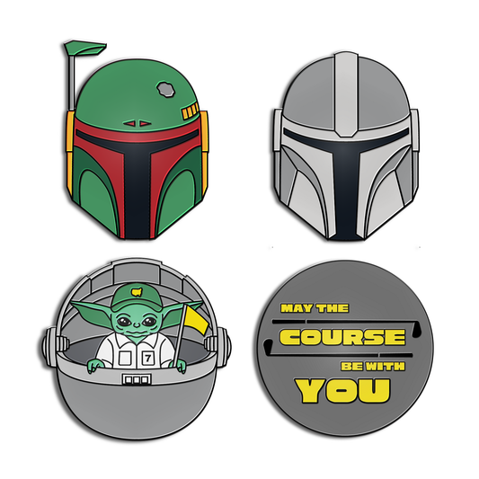 Golf Ball Marker Gift Set - Boba/Mando - May the Course Be With You