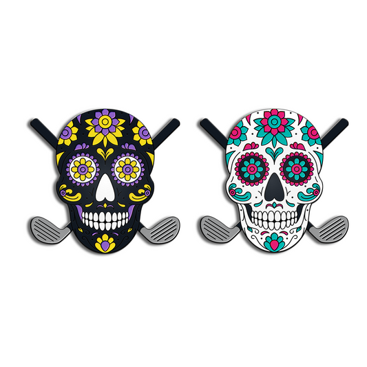 Golf Ball Marker Gift Set - Sugar Skulls