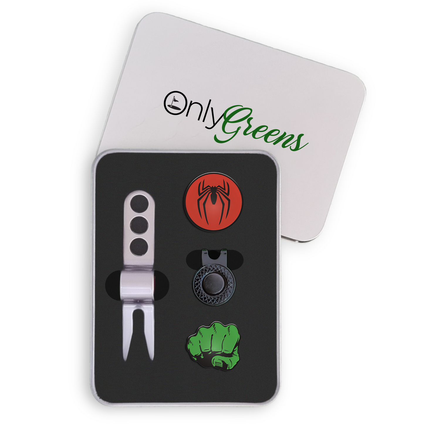 Golf Ball Marker Gift Set - Spider Hulk