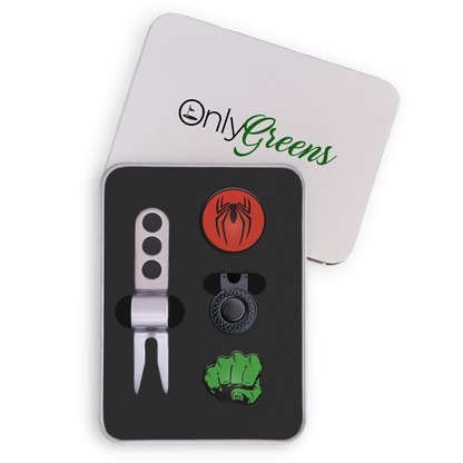 Golf Ball Marker Gift Set - Spider-Hulk