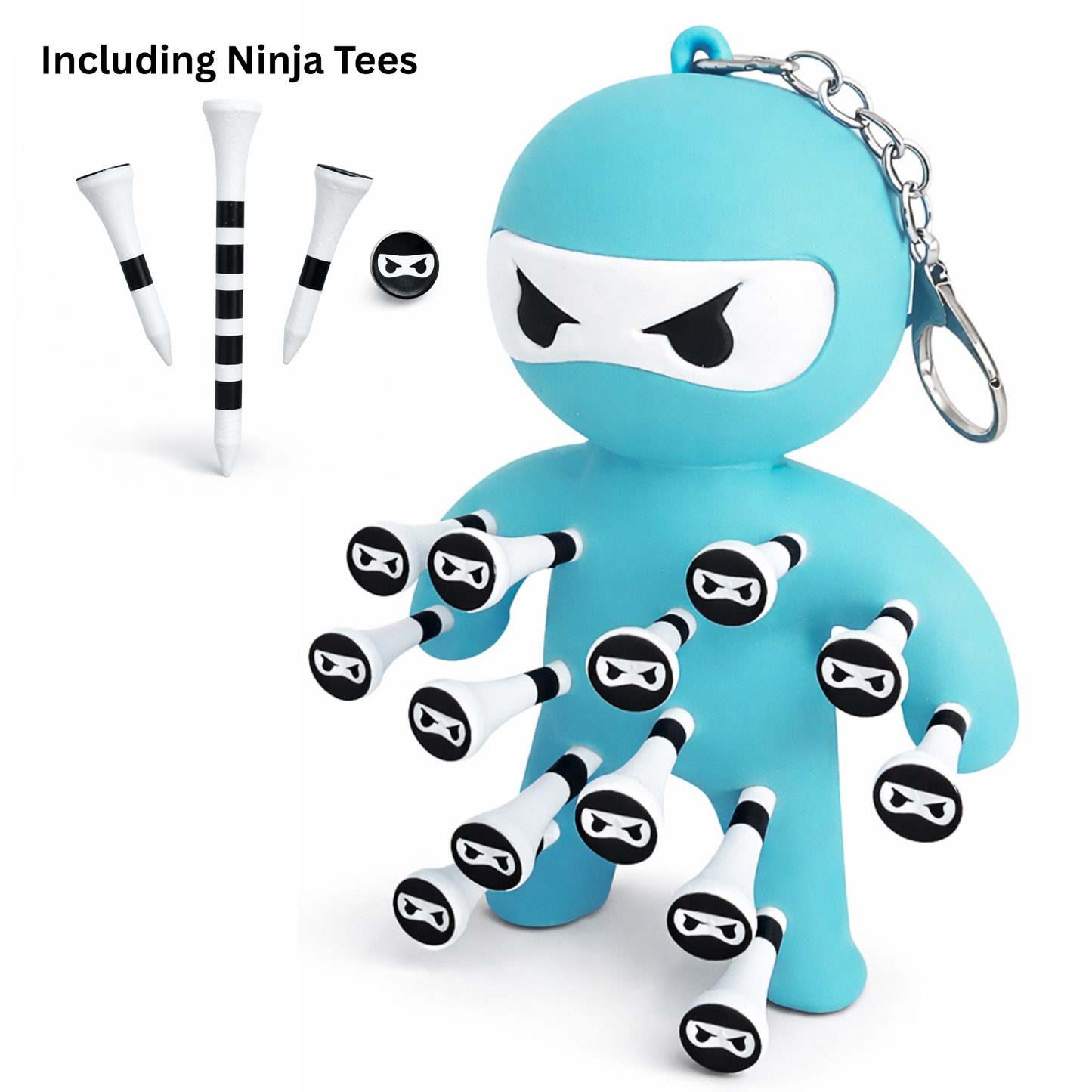 Golf Tee Holder – Ninja Design | Holds 13 Tees