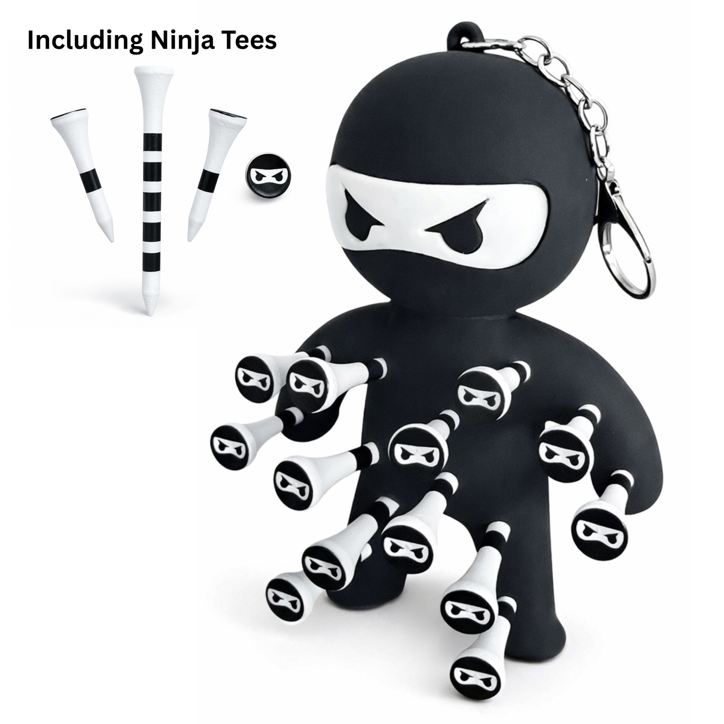 Golf Tee Holder – Ninja Design | Holds 13 Tees