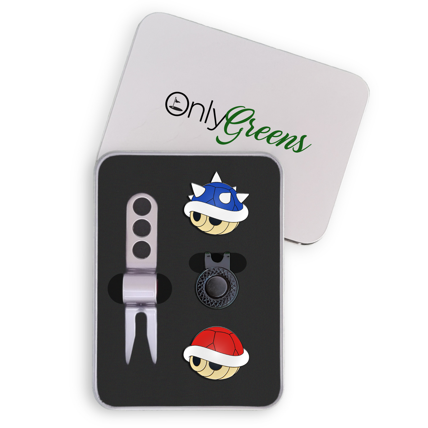 Golf Ball Marker Gift Set - Shell Set Red