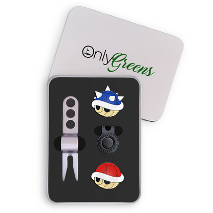 Golf Ball Marker Gift Set - Shell Set Red