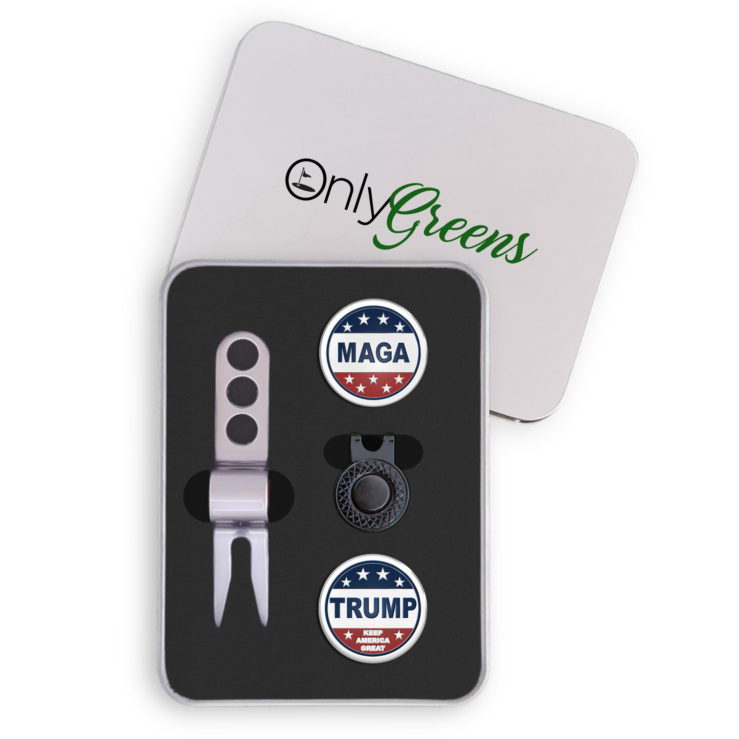 Golf Ball Marker Gift Set - Trump "Keep America Great"