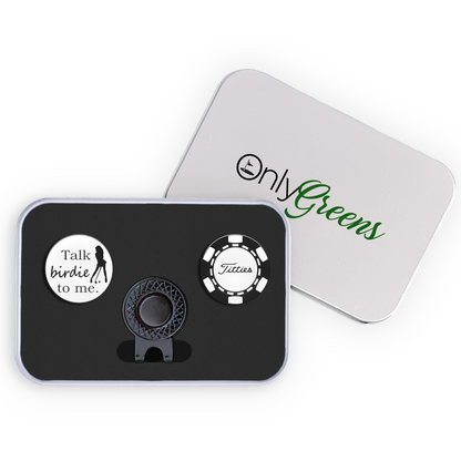 Golf Ball Marker Gift Set - Talk Birdie