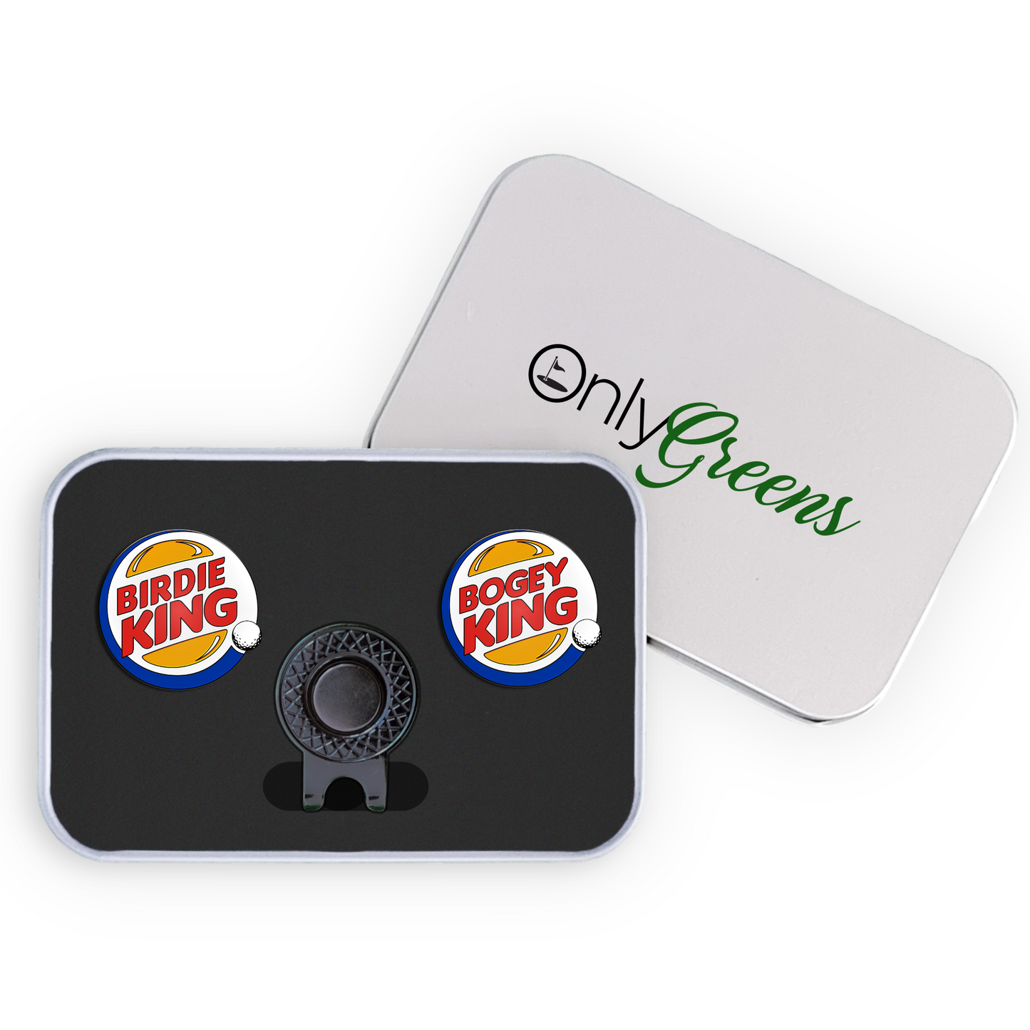 Golf Ball Marker Set - Bogey/Birdie King