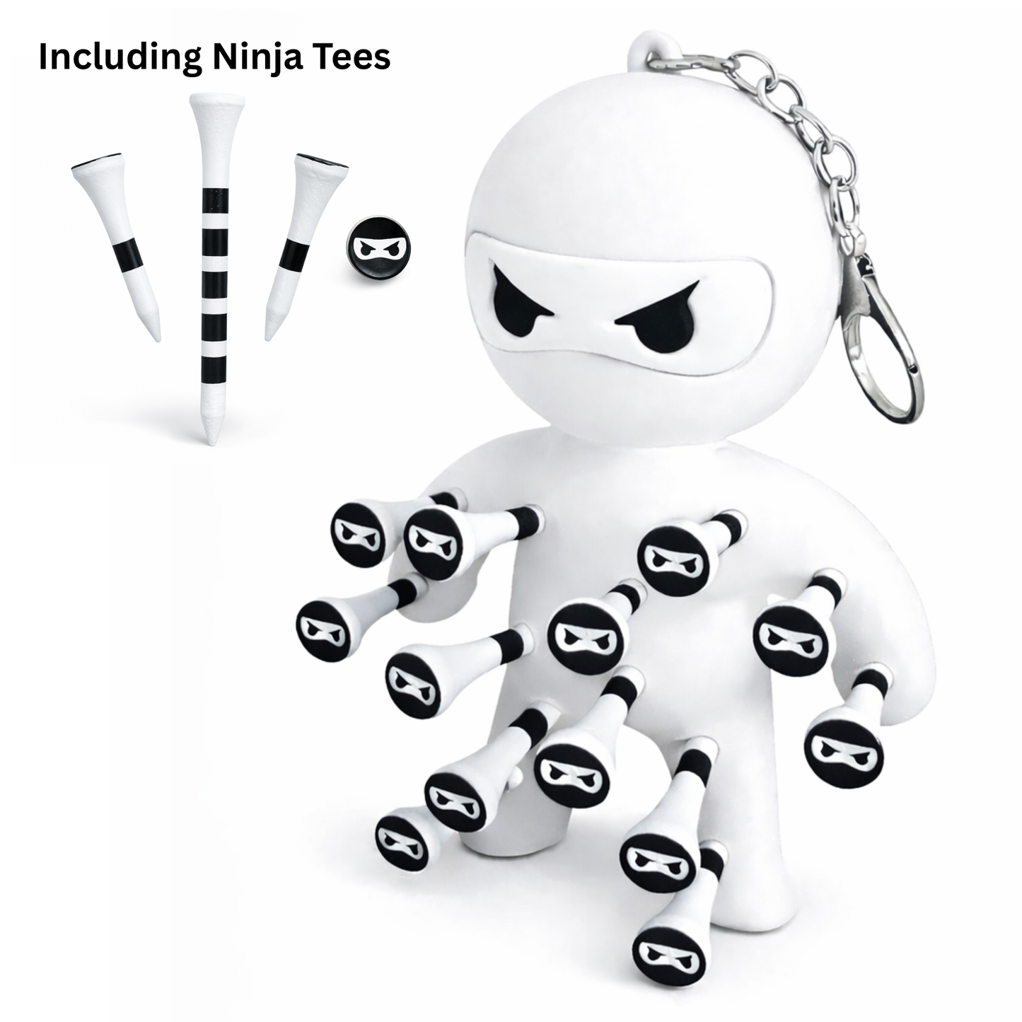 Golf Tee Holder – Ninja Design | Holds 13 Tees