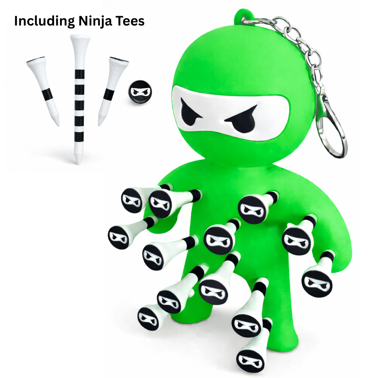 Golf Tee Holder – Ninja Design | Holds 13 Tees