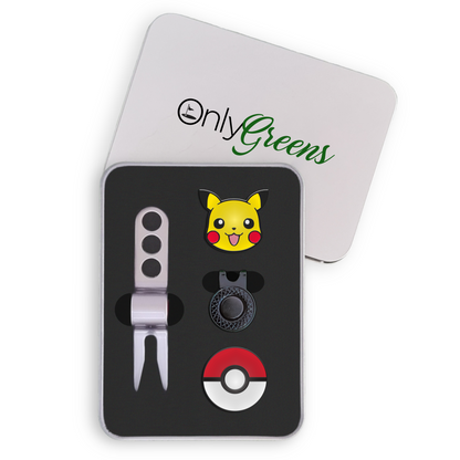Golf Ball Marker Gift Set - Catch'em Pika