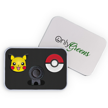 Golf Ball Marker Gift Set - Catch'em Pika