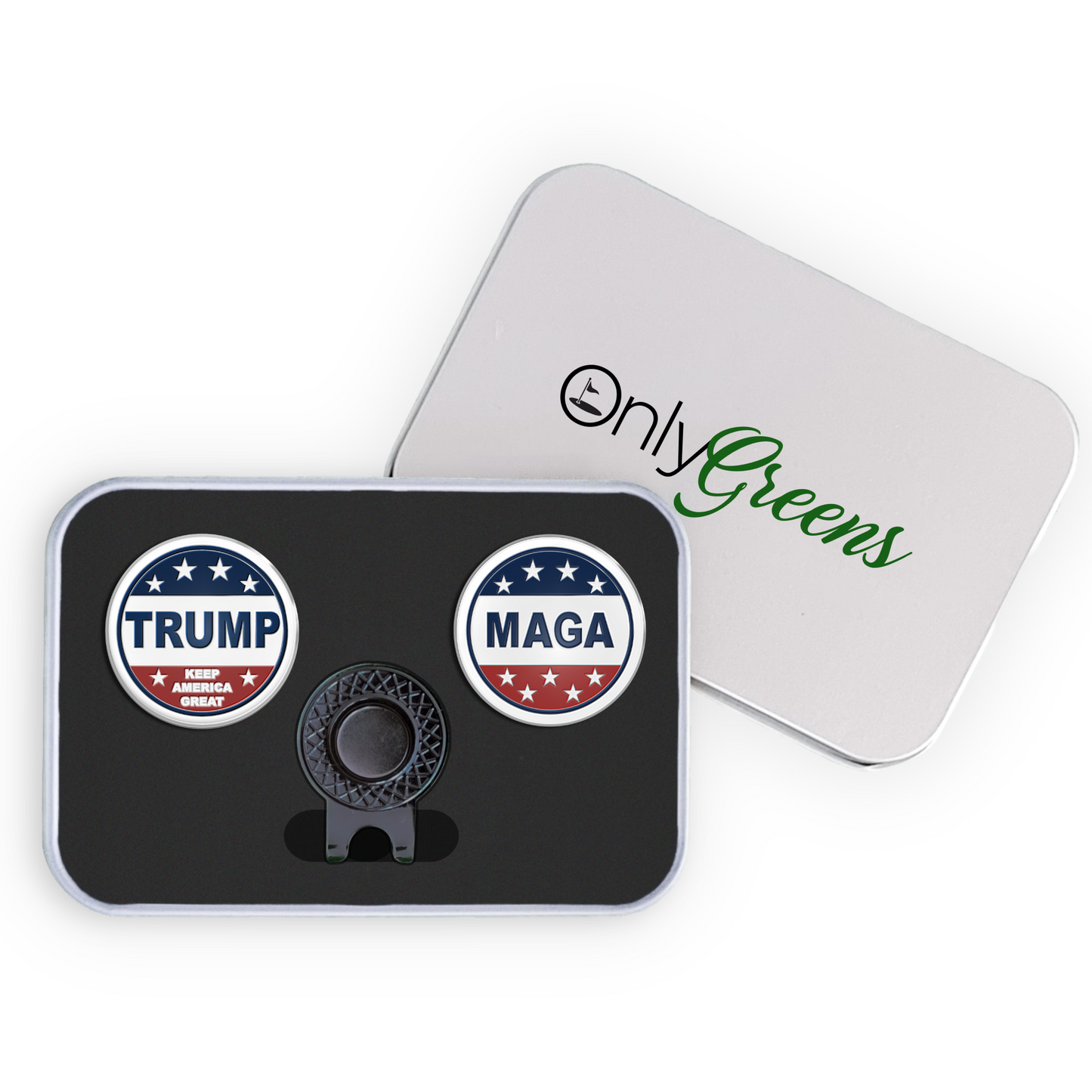 Golf Ball Marker Gift Set - Trump "Keep America Great"