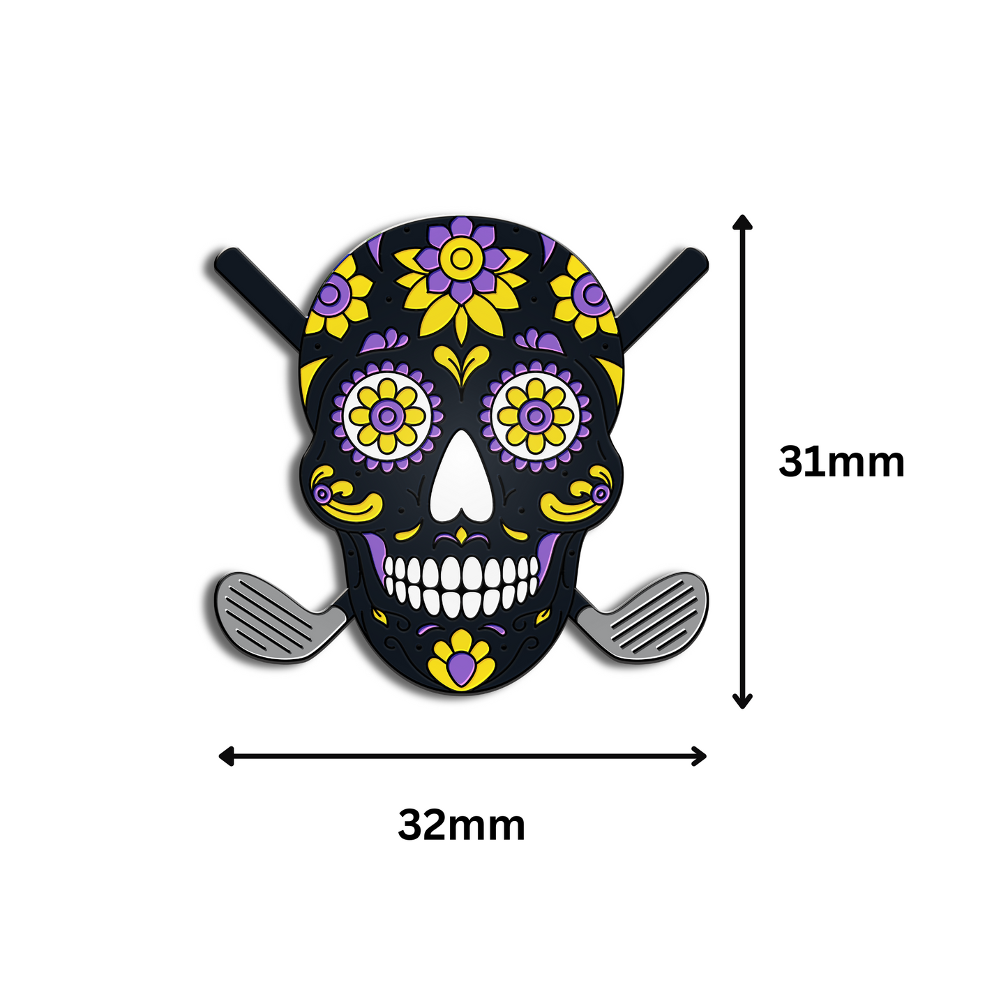 Golf Ball Marker Gift Set - Sugar Skulls