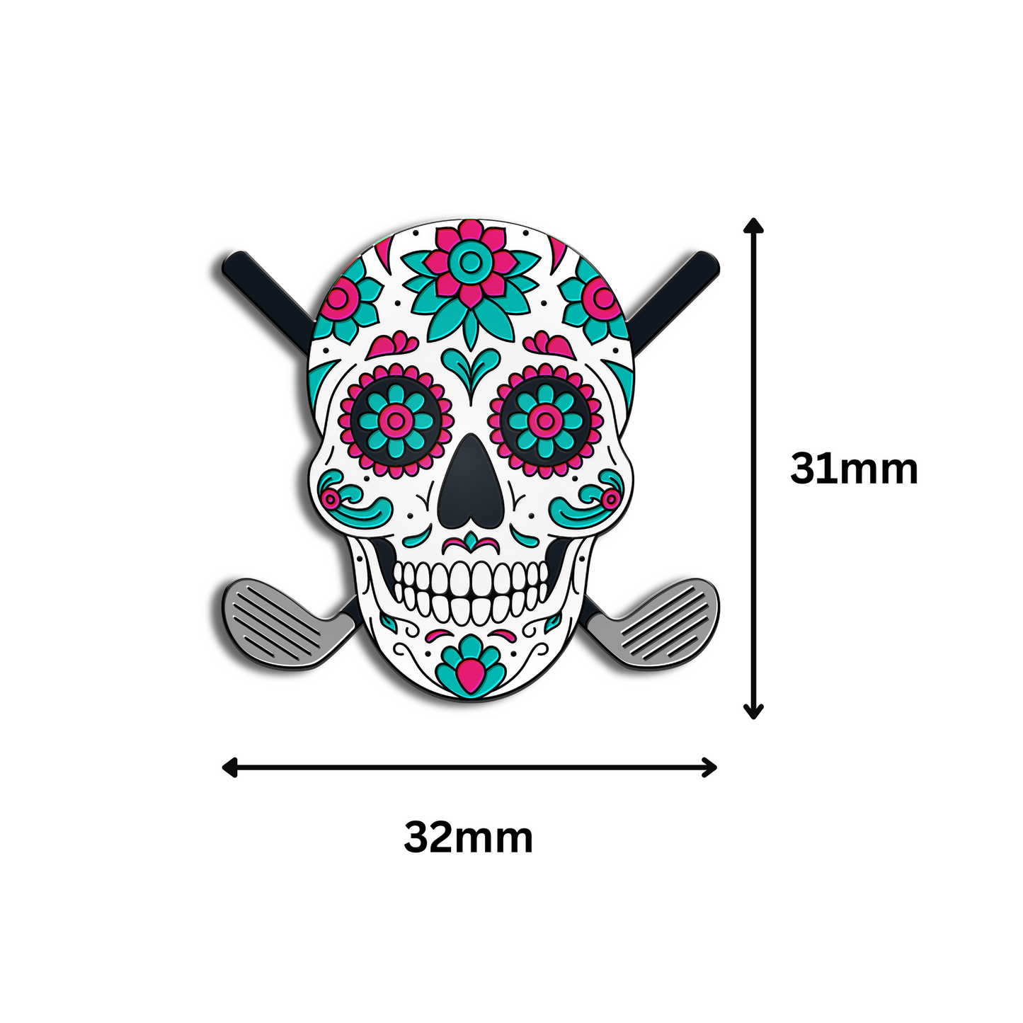Golf Ball Marker Gift Set - Sugar Skulls