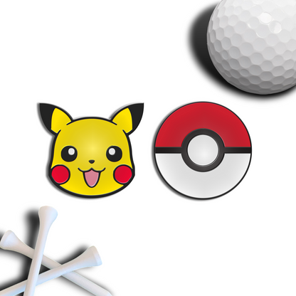 Golf Ball Marker Gift Set - Catch'em Pika