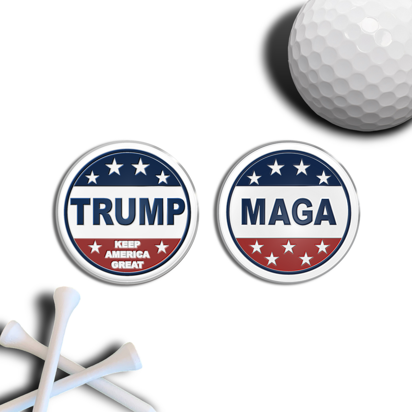 Golf Ball Marker Gift Set - Trump "Keep America Great"