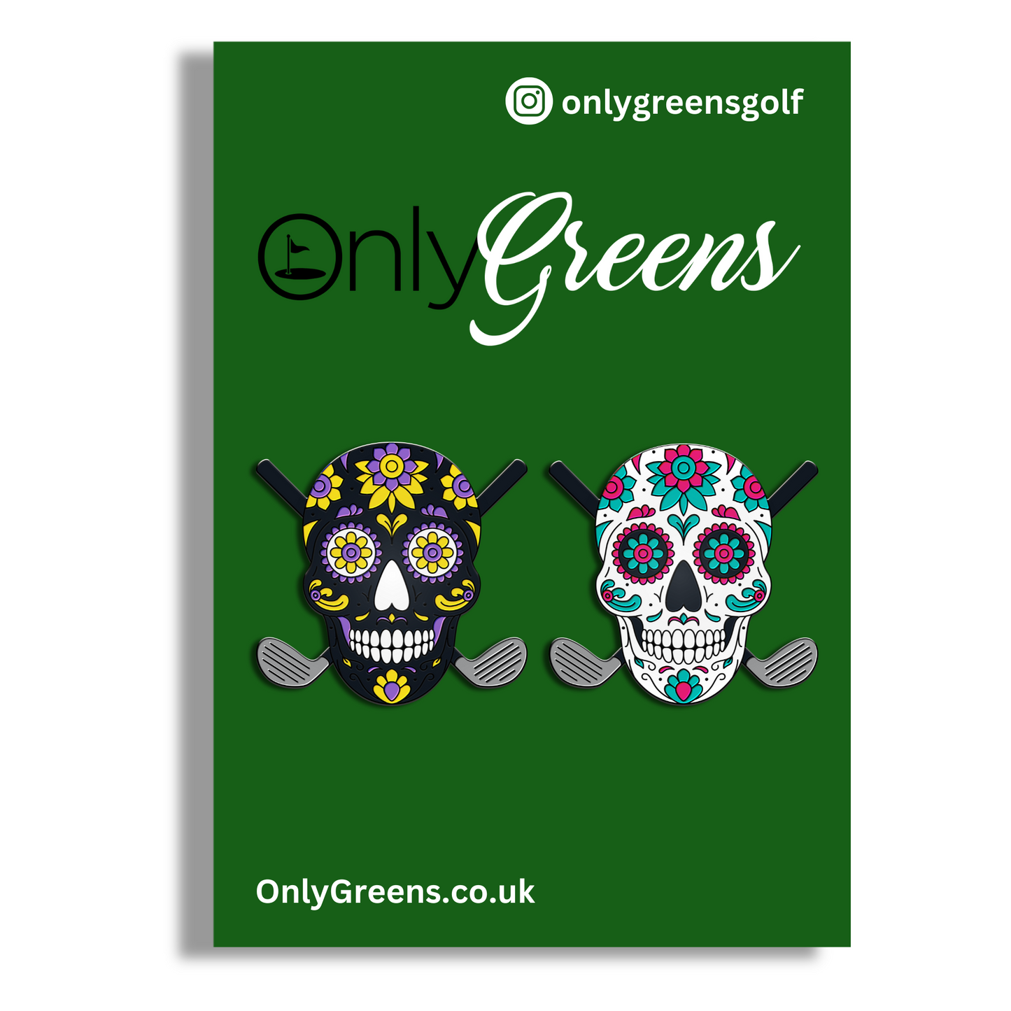 Golf Ball Marker Gift Set - Sugar Skulls
