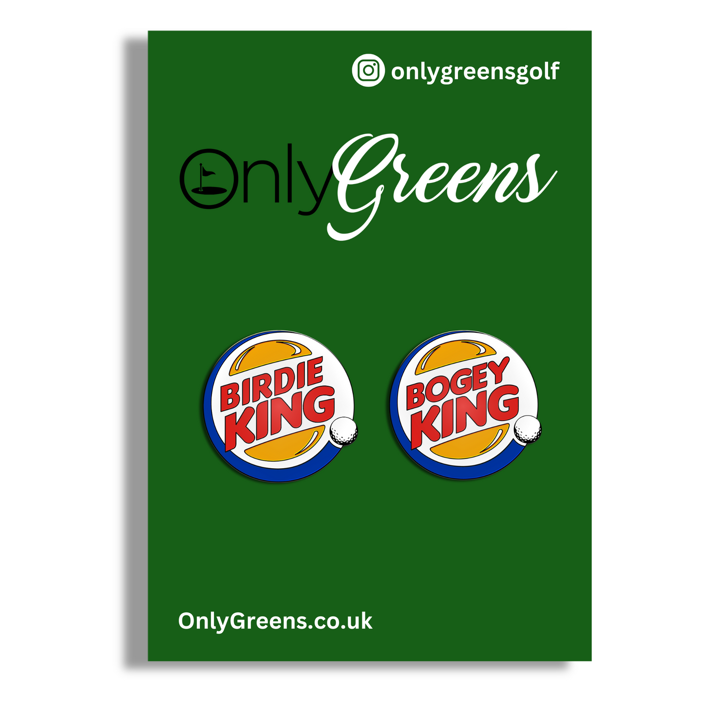 Golf Ball Marker Set - Bogey/Birdie King