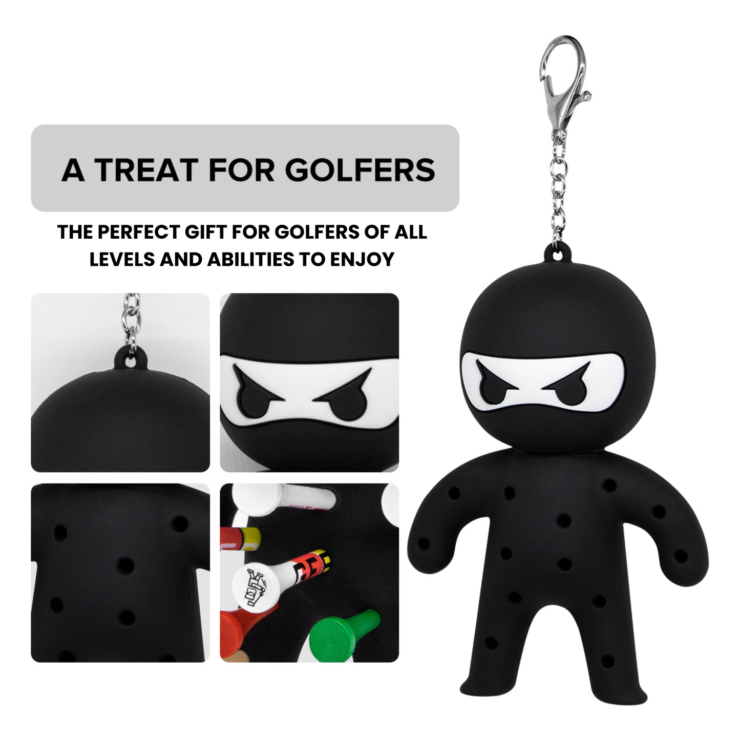 Golf Tee Holder – Ninja Design | Holds 13 Tees