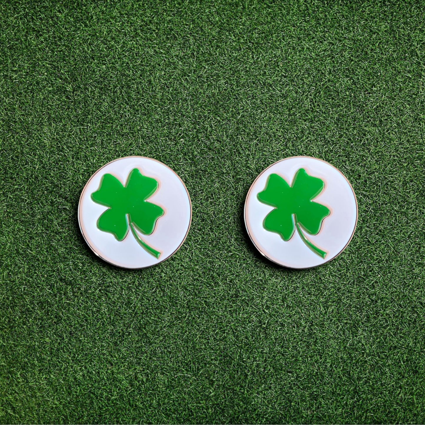 Golf Ball Marker & Hat Clip Set - Lucky Four-Leaf Clover | In Gift Tin