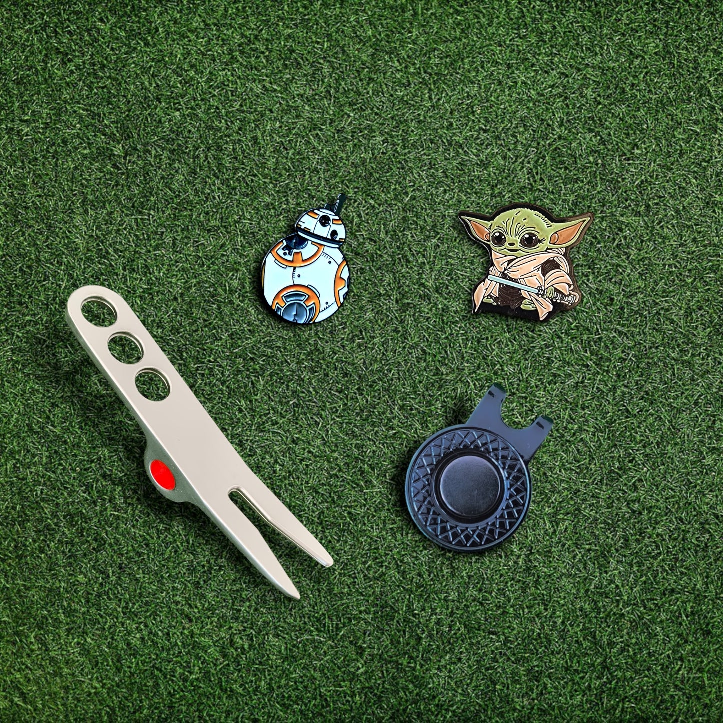 Scotty Divot Tool & Ball Marker Gift Set - BB-8 & Baby Yoda | Star Wars | In Gift Tin