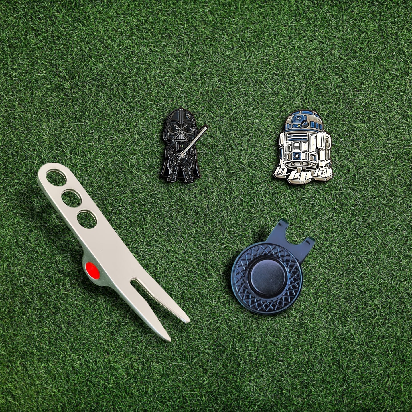 Scotty Divot Tool & Ball Marker Gift Set - Darth Vader & R2-D2 | Star Wars | In Gift Tin