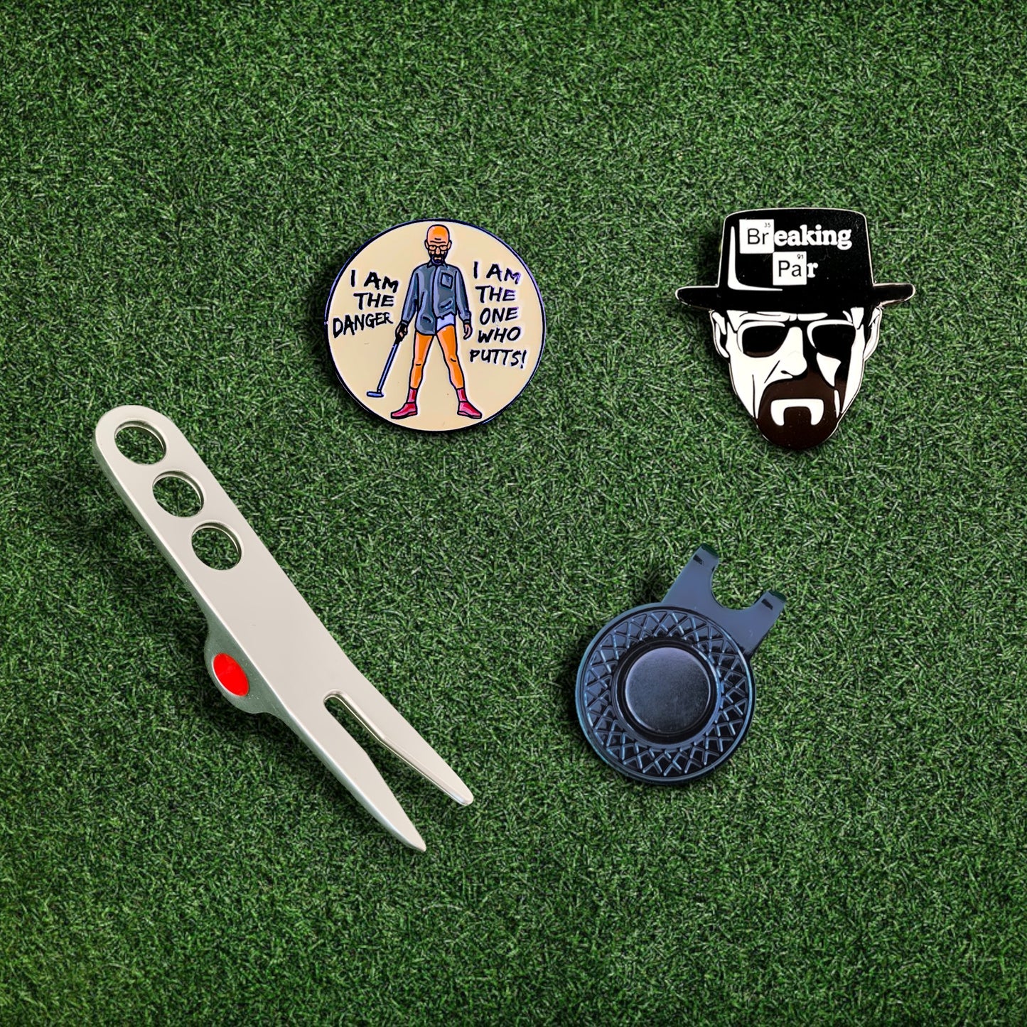 Scotty Divot Tool and Ball Marker Set - Breaking Par - Complete in Gift Tin